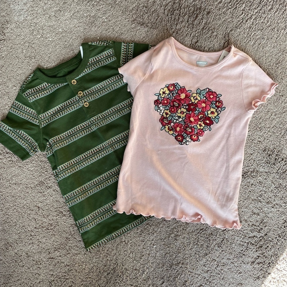 Two brand new with tags Garanimals t-shirts girl size 5T super cute